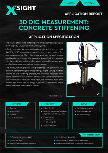 3D DIC Measurement of Concrete Stiffening Process