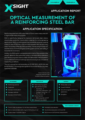 Optical Measurement of a Reinforcing Steel Bar