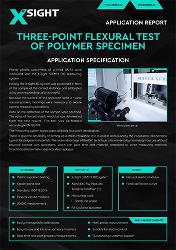 Three Point Flexural Test of Polymer Specimen