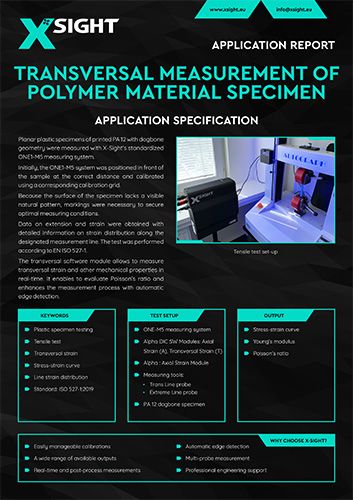 Transversal Measurement of Polymer Material Specimen