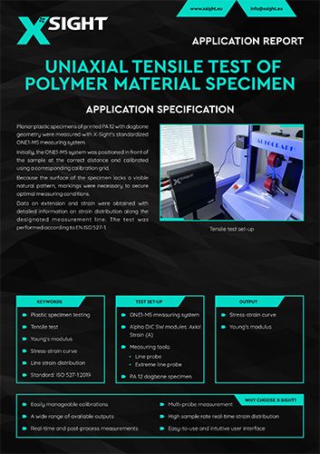 Uniaxial Tensile Test of Polymer Material Specimen