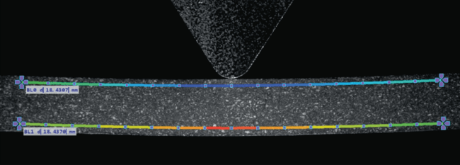 Optical Extensometers 12 flexural testing