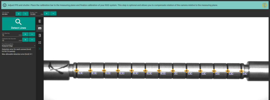 The ROD calibration by using a ROD calibration sample